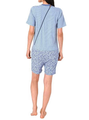 NORMANN Pflegeoverall kurzarm Reissverschluss - 56107 in blau