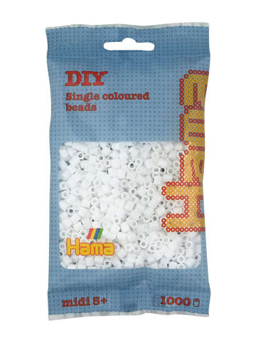 Hama Beutel mit 1000 Midi-Bügelperlen weiß - ab 5 Jahren
