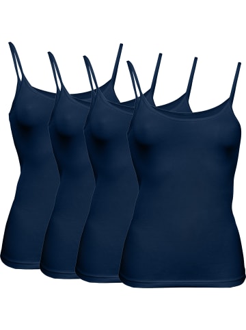 Erwin Müller Baumwolle, Single-Jersey Unterhemd 4er-Pack in marine