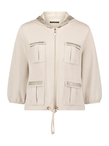Betty Barclay Shirtjacke mit Kapuze in Grau Beige