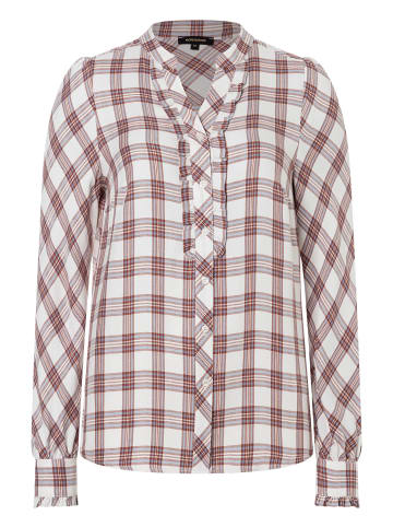 More & More Karobluse in small woven check off white