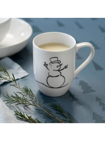Villeroy & Boch Becher mit Henkel 'XMAS' Statement Lines in 290 ml in weiß