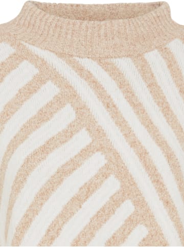 Olsen Strickpullover Urban Wild Cora in beige weiß - 0001