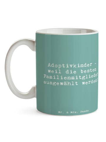 Mr. & Mrs. Panda Tasse Spruch Adoptivkind Auswahl mit Spruch in Meeresbrise