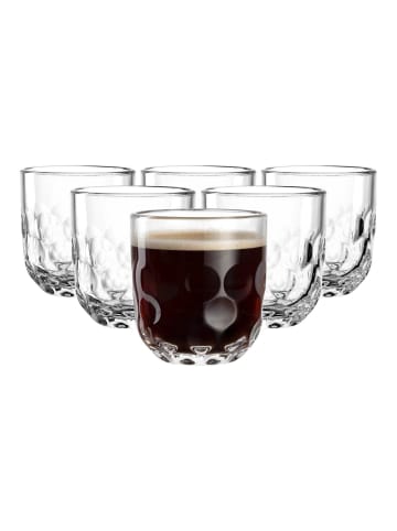 LEONARDO 6er Set Kaffeegläser (1) Gocce in 220 ml in transparent