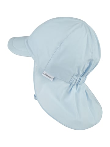Sterntaler Schirmmütze mit Nackenschutz einfarbig in bleu