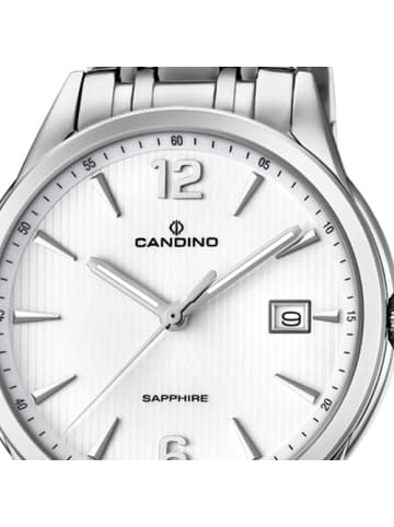 Candino Analog-Armbanduhr Candino Classic silber groß (ca. 40mm)