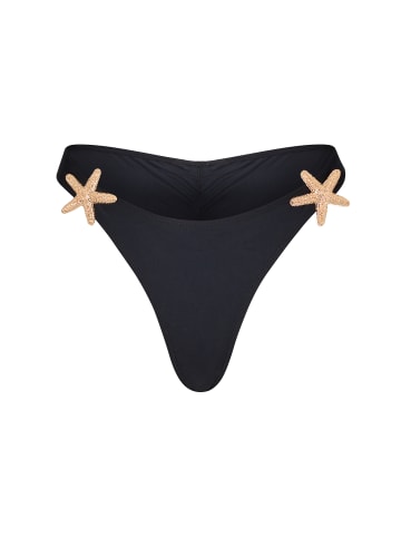 Moda Minx Bikinihose Starfish Fixed Brazilian Bikini Bottom in Black