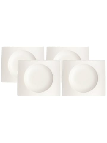 Villeroy & Boch 4er Set Suppenuntertassen NewWave in 18 x 15 cm in weiß