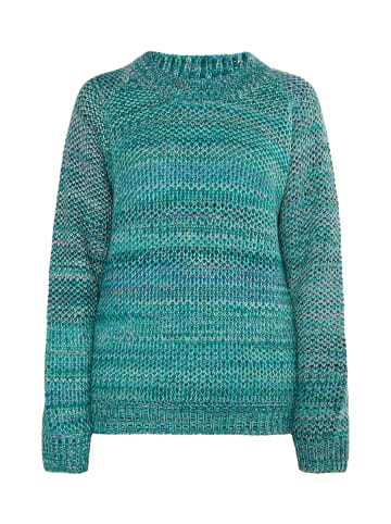 IZIA Damen Strick Pullover in Blau Mehrfarbig