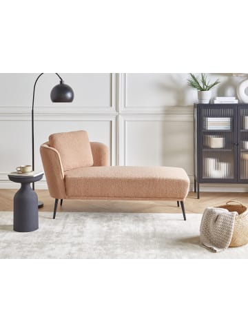 Beliani Chaiselongue ARTHEZE in Beige/Schwarz - (W) 148 x (H) 70 x (L) 64 cm