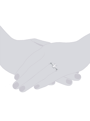 Trilani Ring Sterling Silber Zirkonia in silber