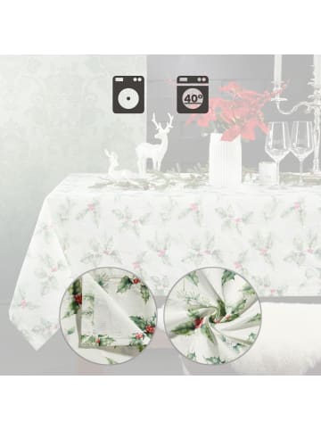 Erwin Müller Baumwollmischung Mitteldecke in grün-rot