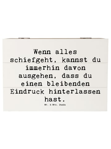 Mr. & Mrs. Panda Box Spruch Trost und Eindruck mit Spruch in Weiß