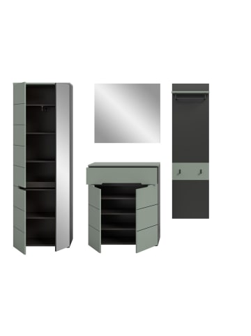 ebuy24 Garderobenmöbel Canu (4-teilig) Staubgrün 220 x 37 cm