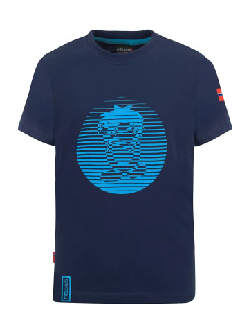 Trollkids T-Shirt "Troll XT" in Marineblau / Mittelblau