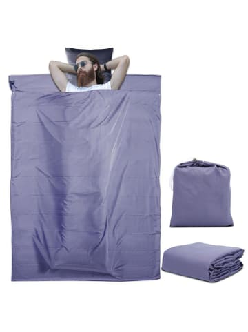 Intirilife Schlafsack Hüttenschlafsack 115 x 210 cm in DUNKEL LILA