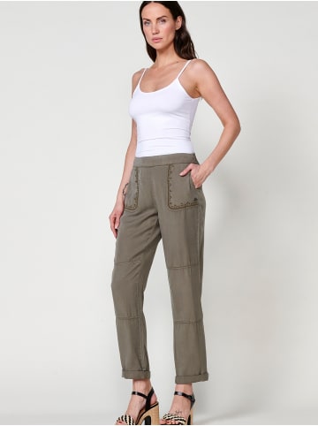 KOROSHI Lange jogginghose. in khaki