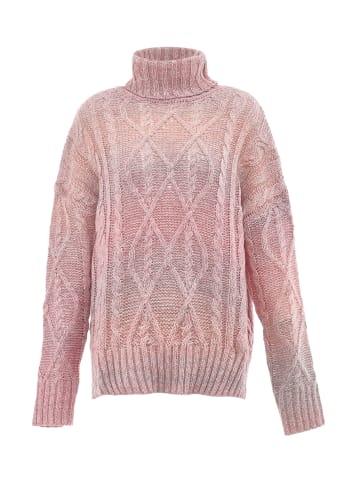 myMo Damen Rollkragenpullover in PINK GELB
