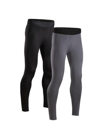 DANISH ENDURANCE Sporthose Compression in Black/Grey