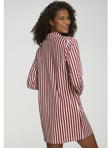 LASCANA Nachthemd in rot-weiß-gestreift