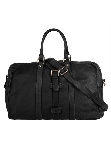 Forty degrees Reisetasche echt Leder in schwarz
