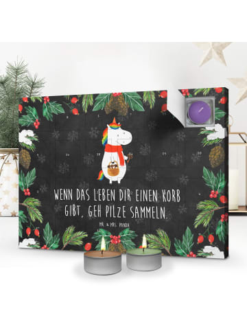 Mr. & Mrs. Panda Adventskalender Einhorn Pilz mit Spruch in Kreidetafel