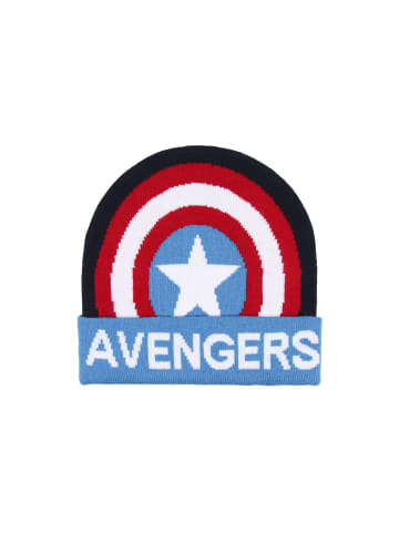 Avengers Mütze Winter Captain America Beanie in Dunkel-Blau