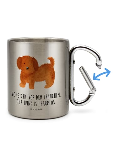 Mr. & Mrs. Panda Tasse Hund Flauschig mit Spruch in Silber