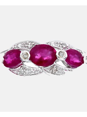 Diamant L'éternel Ring aus 375 Weißgold mit Diamant mit Rubin