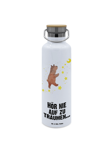 Mr. & Mrs. Panda Trinkflasche Bär Träume mit Spruch in Weiß