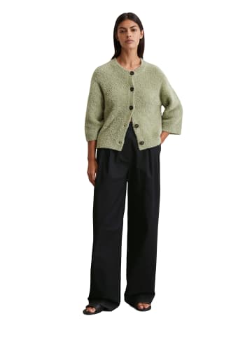 Marc O'Polo Fuzzy-Knit-Cardigan relaxed in smooth sage