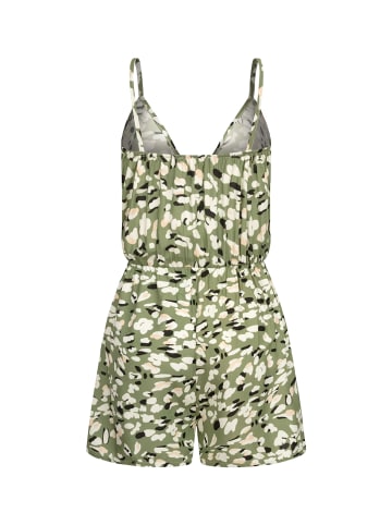 Cloud5ive Cloud5ive Viskose Jumpsuit mit Animal Print und Wickeloptik in green