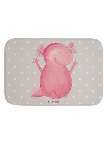 Mr. & Mrs. Panda Badteppich Axolotl Hurra ohne Spruch in Grau Pastell
