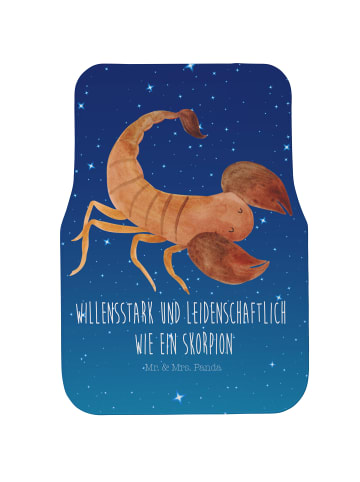 Mr. & Mrs. Panda Automatte Sternzeichen Skorpion mit Spruch in Sternenhimmel Blau