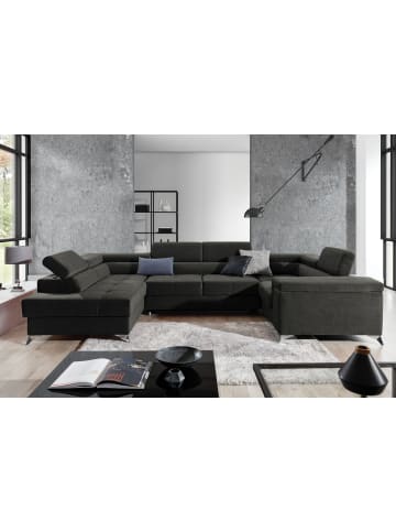 MF Design Tiya Recamiere Links in Grau -  (L) 342 x (B) 342 x (H) 88 cm