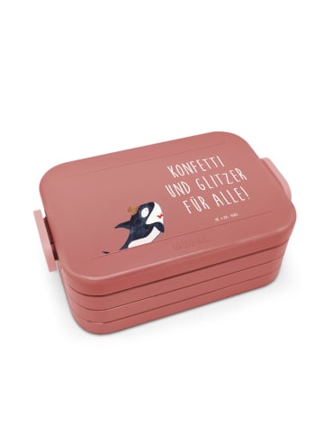 Mr. & Mrs. Panda Snackbox Orca Zylinder Motiv mit Spruch in Rot Pastell