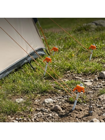 relaxdays 20 x Schraubheringe in Silber/ Orange - 20 cm