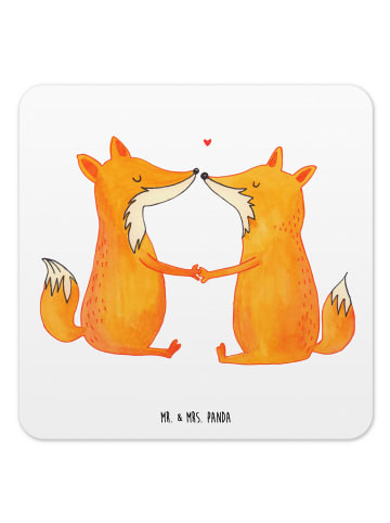 Mr. & Mrs. Panda Coaster Füchse Liebe ohne Spruch in Weiß