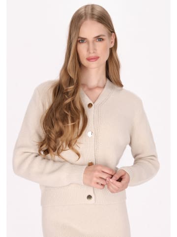 DreiMaster Klassik Damen Cardigan in Wollweiss