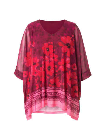 MIAMODA Bluse in dunkel weinrot