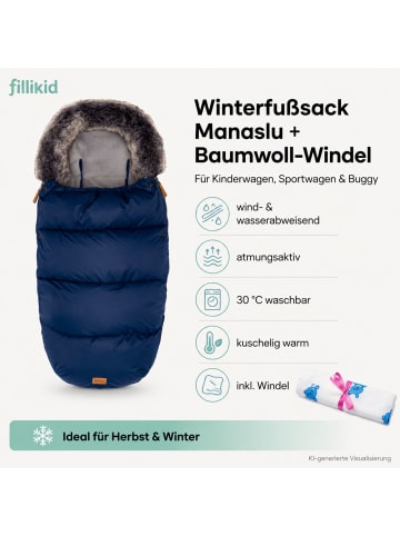 Kinderhaus Blaubär Winterfußsack Manaslu TOP in Blau