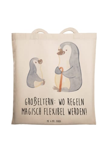 Mr. & Mrs. Panda Schultertasche Großeltern Magie mit Spruch in Creme