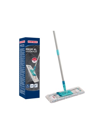 Leifheit Bodenwischer Profi XL cotton plus türkis grau weiß 48,0 x 16,0 x 146,0 cm