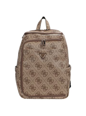 Guess Berta U-Zip - Rucksack (coal logo) in latte logo/brown