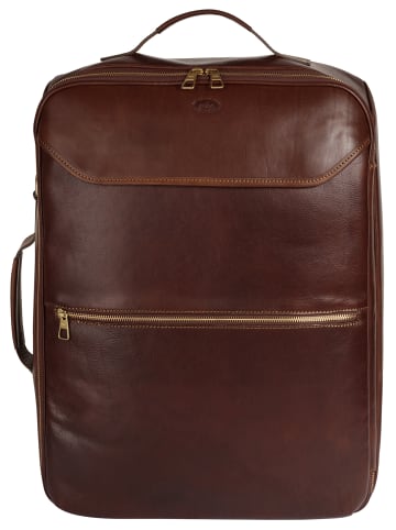 piké Trolley Handgepäck echt Leder in braun