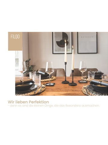 Coemo Filz Kork Untersetzer Gläser 8er-Set in Schwarz