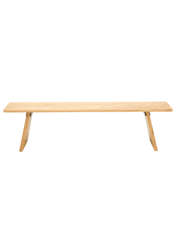 home24 home24 Sitzbank aus massivem Akazienholz in Braun - 40 x 175 x 45 cm in Akazie Braun