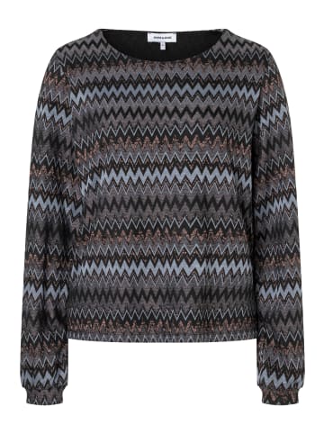 More & More weites, gemustertes Blusenshirt in lurex zickzack