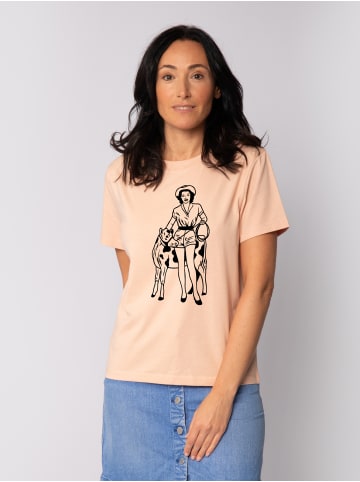 wat? Apparel T-Shirt Cowgirl in Fraiche Peche
